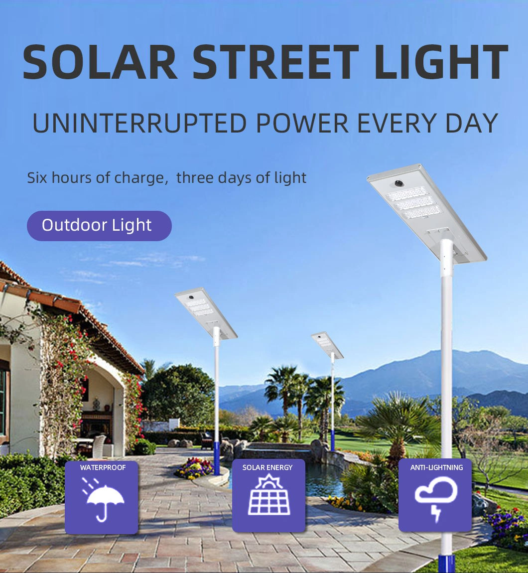 Đèn LED năng lượng mặt trời ngoài trời 400 Watt 6V, Đèn đường năng lượng mặt trời CE LED 0
