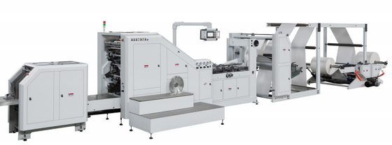 330/330L/330XL/450/450L/450XL+HJ-41100/41400/41100R/41400R Cuộn Nạp In Flexo Túi Giấy Kraft Đáy Vuông Mak