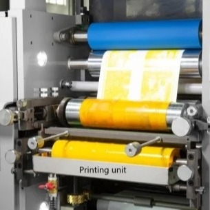 Máy in nhãn Flexo tốc độ cao để in chính xác, tốc độ in 80m/phút, tổng công suất 30, in kwflexo