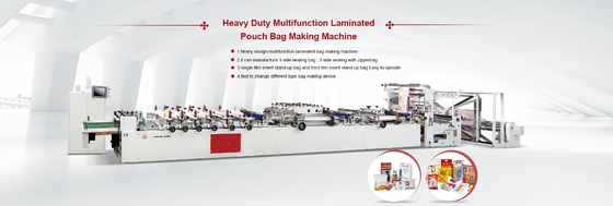 Máy làm túi đồ ăn nhẹ Mylar Giấy nhiều lớp PE Doypack Zipper Pouch
