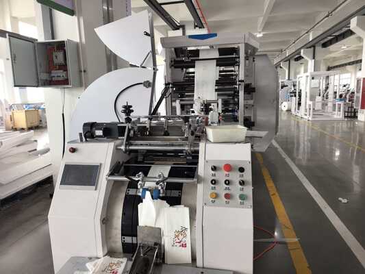 CMYK Flexo Printer Paper Shopping Bag Making Machine 50Hz 60Hz Điện lực Tổng công suất 15 KW Thích hợp cho bao bì quy mô lớn