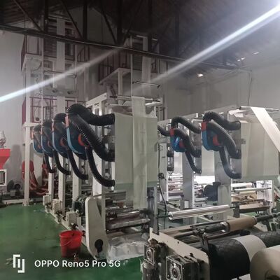 Chiều kính của vít 55mm 2 hoặc 65mm 2mm Máy ép phim Tổng công suất 11-21kw Khả năng ép 100 đến 500 kg h cho ép phim nhựa