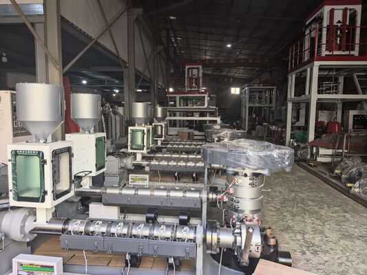 Hệ thống điều khiển màn hình cảm ứng PLC Thiết bị đẩy phim polyethylene với đầu đúc 80-180mm