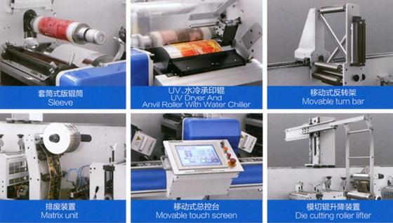 Máy in Flexo kỹ thuật số tự động cho giấy PVC BOPP CPP 4 Túi giấy polythene 6 màu
