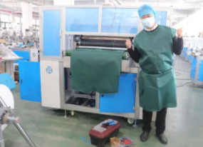 Máy tạo áo choàng phẫu thuật hoàn toàn tự động PE CPE 40-160 chiếc / phút