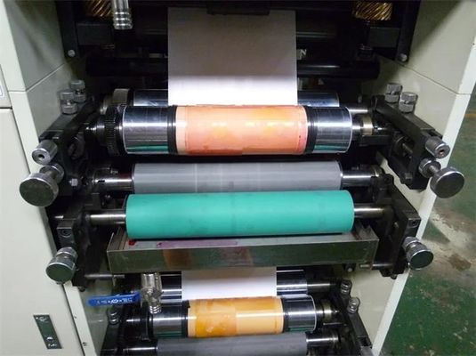 Máy in Flexo nhỏ tự động Nhãn phủ PE Giấy cuộn Cuộn phim # 4 Máy in nhãn Flexo màu với Max. mạng