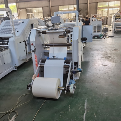 Máy làm túi giấy đáy vuông HJ-200+LST-4700/4700R Máy làm túi giấy in Flexo dạng cuộn #200pcs/Min Paper Carry Bag