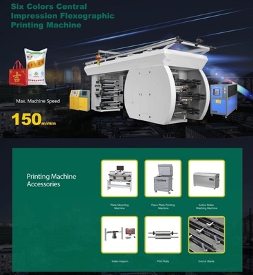 Máy In Flexo 4 Màu Tốc Độ Cao Cho Túi Giấy # Máy In Giấy Flexo Cuộn 60M/Phút 4 Màu