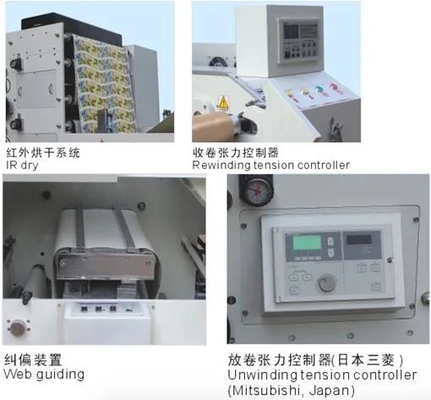 Máy In Nhãn Flexo Tốc Độ Cao, Con Lăn Anilox, Máy Sấy Hồng Ngoại, Máy In Nhãn Flexo 220V 380V Với Véc Ni UV