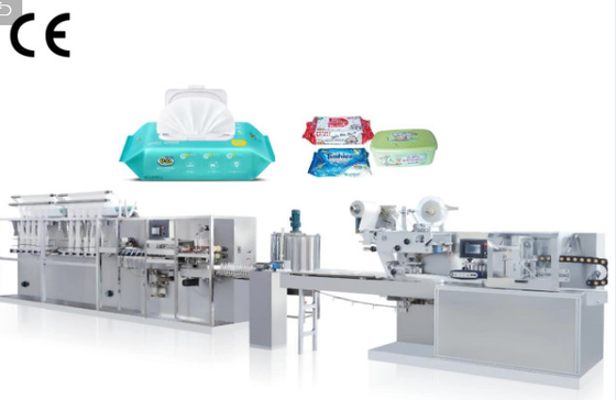 Máy làm khăn ướt tốc độ cao Hoàn toàn tự động 10-30 chiếc / gói