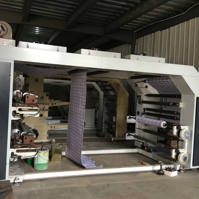 Máy in Flexo trống trung tâm sáu màu kinh tế với 6 màu UV DIE CUT SLITTING SERVO cho nhãn dán tự động