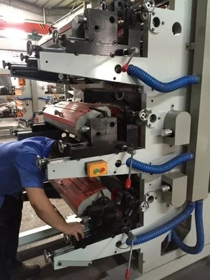 Bốn màu bìa Máy in Flexo thịt Đóng gói túi giấy nhựa